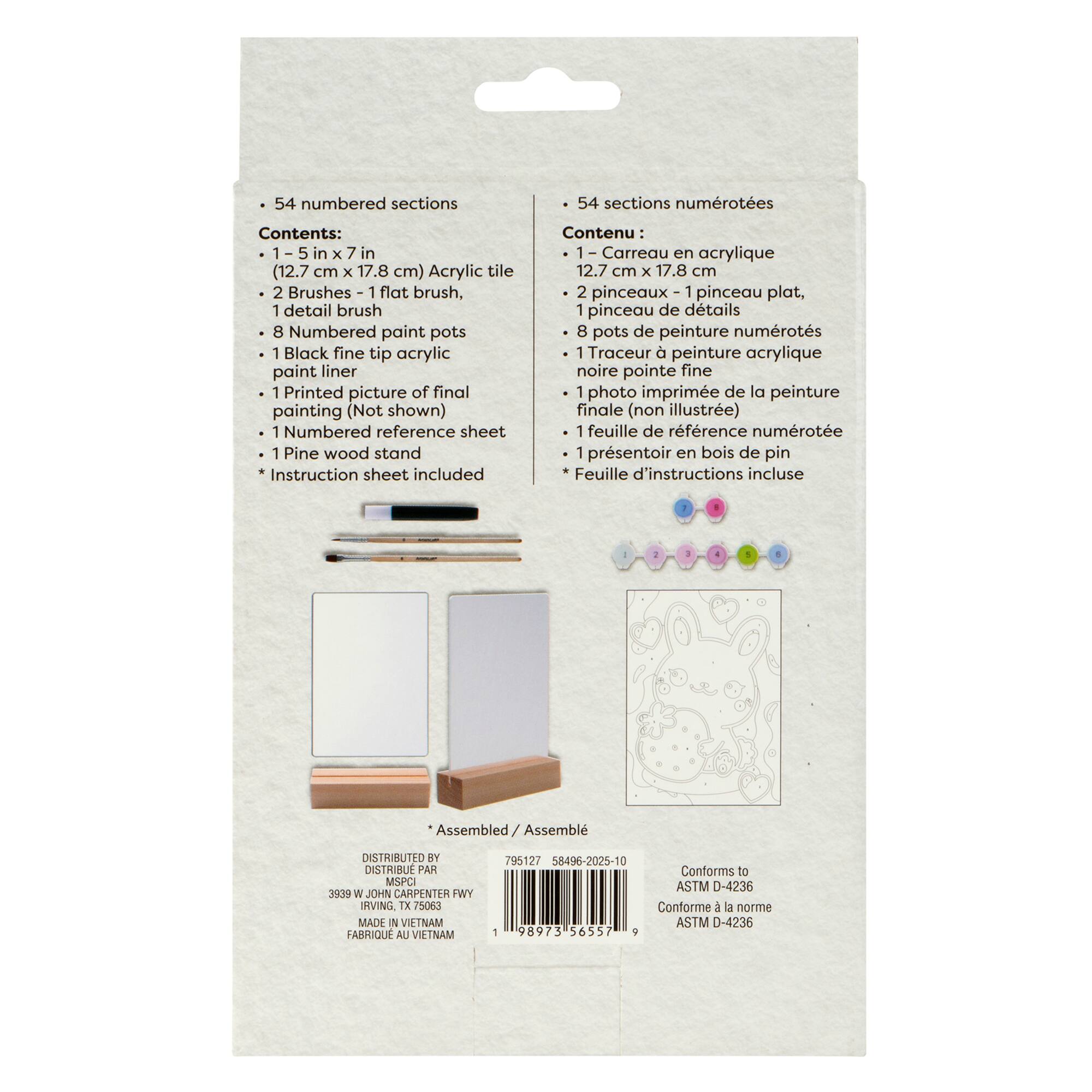 Kawaii Bunny Paint-by-Number Acrylic Surface Kit by Artist's Loft®